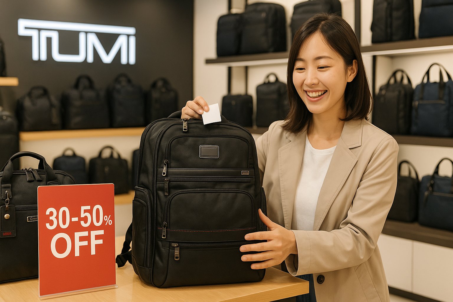 tumiのアウトレットの割引率の比較と狙い目セール時期